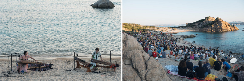 Dal:um performing at the Isole che Parlano  festival in Sardinia, Italy