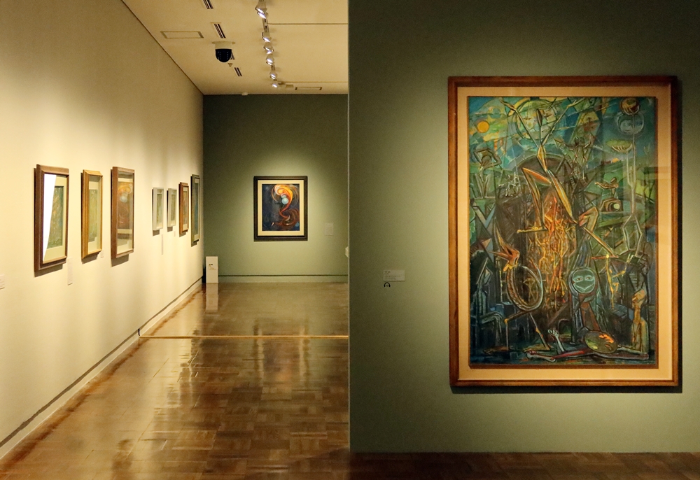 These works by artist Kim Ukkyu are displayed at the exhibition 