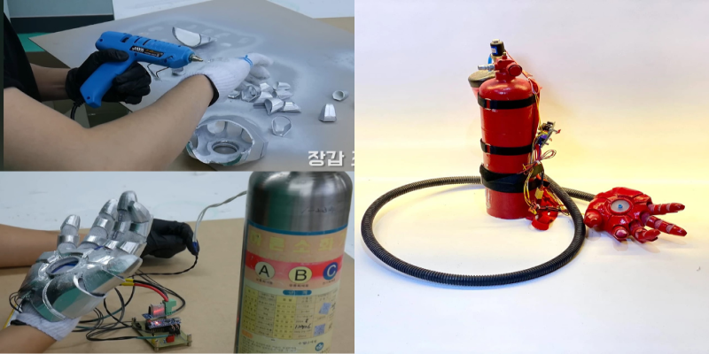 Geekble’s very first team project, recreating Iron Man’s repulsor cannon. (Geekble YouTube)