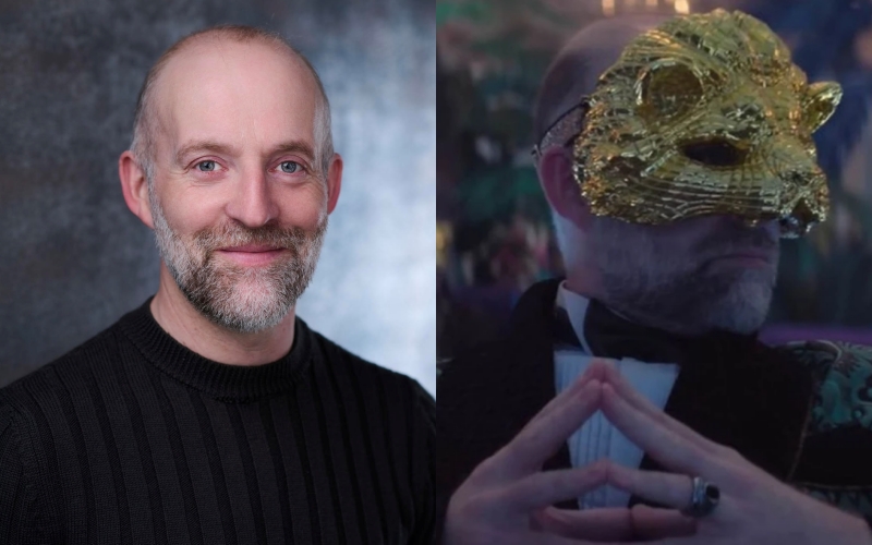 Actor David Sayers as Richard, one of the masked VIPs in the global hit “Squid Game.” (David Sayers and Netflix)