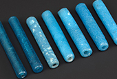 Tube-shaped glass jewels