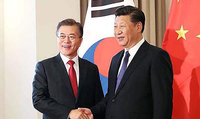 Leaders of Korea, China stress ‘strategic cooperative relationship’