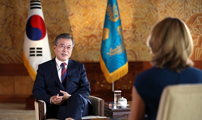 'Korea and the U.S. both want the end of war': president