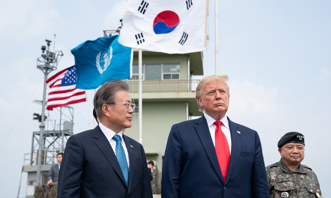 Presidents Moon, Trump reaffirmed 'ironclad' bilateral alliance: State Dept.