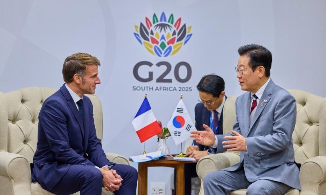 President Lee holds talks with France, Germany, India, Brazil