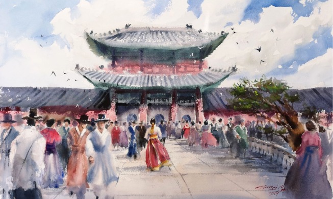 Thai watercolor artist presents Korean landscapes