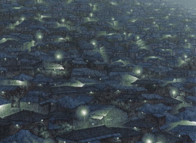 Artist captures Seoul's transformation using traditional paper