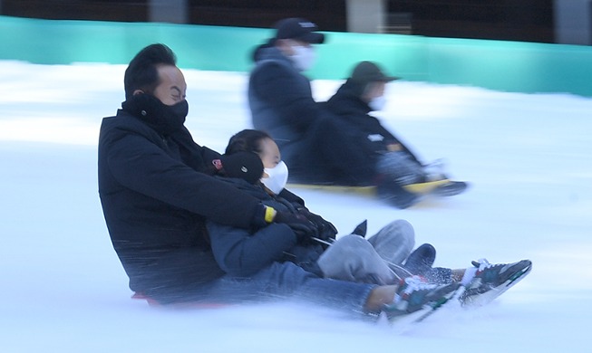 Sledding with Dad